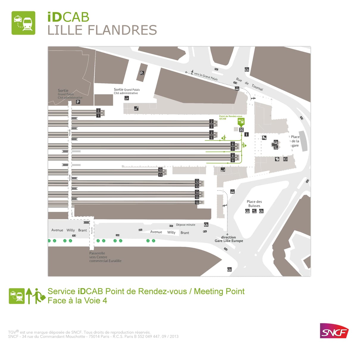 Lille flandres tren de la estación mapa