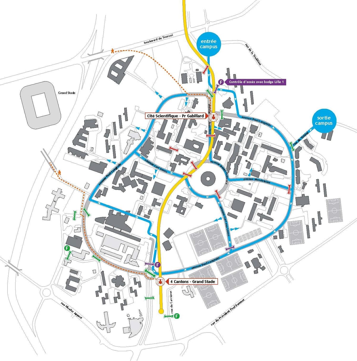 mapa de Lille escuela