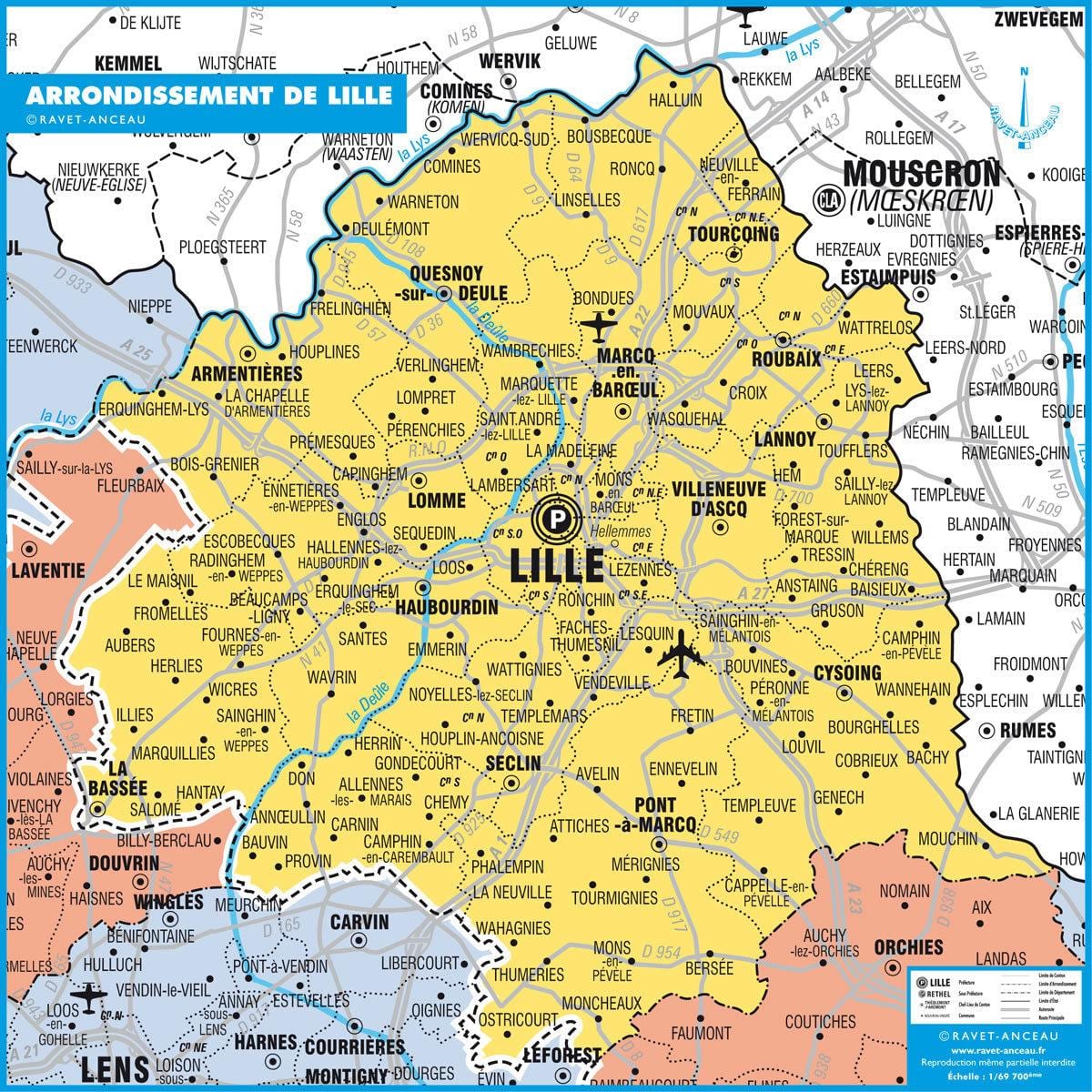mapa de Lille estado