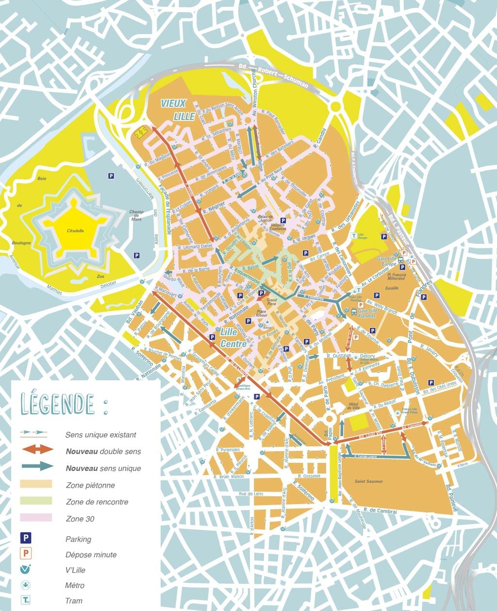 mapa de Lille municipios