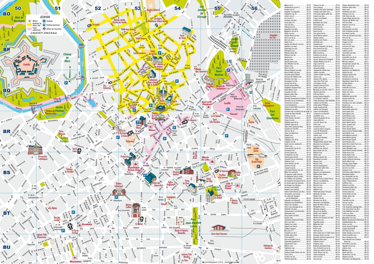 mapa de la ciudad de Lille