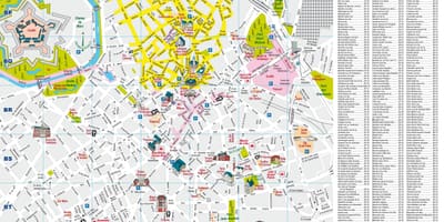 Imprimible mapa de Lille centro de la ciudad