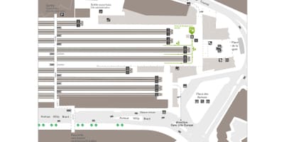La estación de tren de Lille mapa