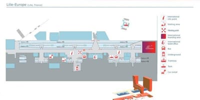 Estación de tren Lille europe mapa