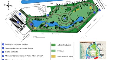 Mapa de Lille jardín