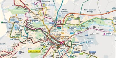 Lille mapa de transporte público