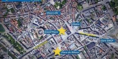 Mapa de Lille mercado de navidad