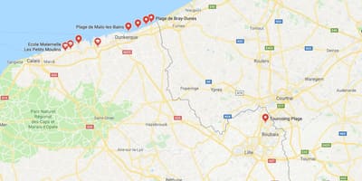 Mapa de Lille playa