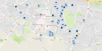 Mapa de Lille tienda